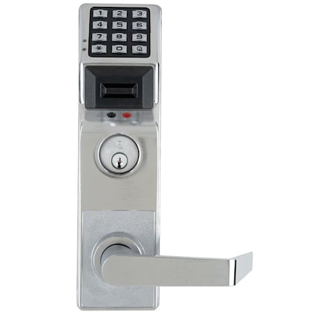 Alarm Lock Pushbutton Mortise Lock with Deadbolt, with Prox Reader, 300 Users, 40,000 Event Audit Trail, Weathe PDL3500DBL US26D